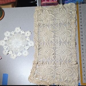 Handmade Crochet Doilies Set